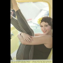 carlotta-champagne:  I love doing in up work! #photo by @bluesparrowphotography #houndstooth #pinup #relax #car #carshow #viva #vivalasvegas #lasvegas #shorthair #carlottachampagne #cute #face #model #classic #camp #kitch #playboy #playboymodel #legs