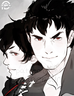~Support me on Patreon~I’ve  been filling a bunch of requests for patrons who preordered my book,  This Vacant Body :) This was a request for Qrow and Raven from RWBY; I’m not familiar with the series at all so apologies for mistakes!