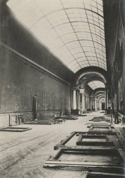 Louvre Museum. The Grande Galerie abandoned during World War II