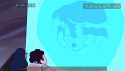 ianjq:  about the Steven Universe episode aired tonight: the network had a color glitch on Ocean Gem— above is how the scenes with Lapis’ water head were intended to appear. (In the aired version you can barely see it, which is a shame! we’re all