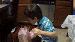  Kid gets a banana as a prank gift from his parents on his birthday. Look at his excitement. This kid is my hero.  