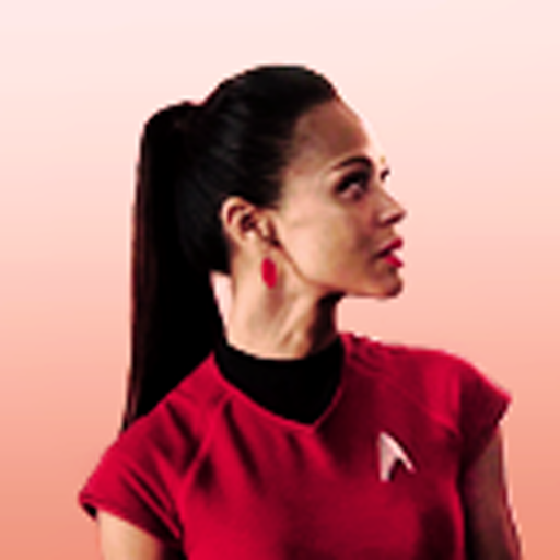 pinkastrophe:  Spock probably doesn’t notice, that everyone knows, that their logical, well controlled first officer turns into a lovesick puppy, when it comes to Nyota Uhura. “My Nyooota!” 