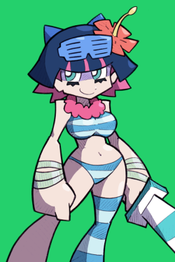 shenanimation:  &ldquo;When are you going to draw Stocking? You’ve NEVER drawn Stocking.&rdquo; What are you talkin’ about? She’s RIGHT THERE. Remember in the bonus episode, when Stocking had that haircut for approx. two seconds? Me neither.  &lt;