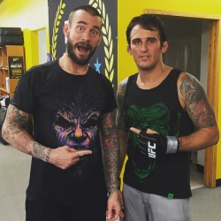cmpunkgifs-blog:   danielswbjj36: CM Punk and I after another great grappling session at@roufusport we repping @onnit  