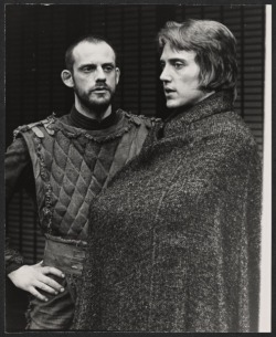 poppyflo2:Christopher Lloyd (Banquo) and Christopher Walken (Macbeth) in the stage production Macbeth at Lincoln Center, New York, 1974