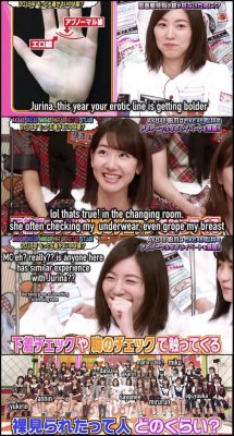 akb48girldaisuki:the one that didnt raise their hand probably just never share a dressing room with this kiddo