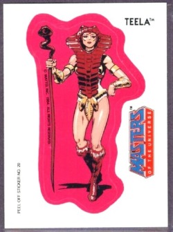 twentiethcenturykid:  ITEMS FOR SALE AT THE CASTLE GRAYSKULL GARAGE SALE Topps Masters Of The Universe Trading Card Stickers Circa 1984 Teela