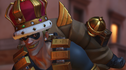 tuff-and-fluff:  God save the King!  Some details on the new Junkrat skin from this year’s Archives event.  