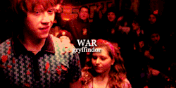 lullabyknell:  drewsharp:  The four horsemen of the apocalypse   This is an amazing idea and gifset. I love it.  But I’d also reorder it slightly.  War, yes, War suits Gryffindor well. Fighting and dying for beliefs; fighting and dying for nothing;