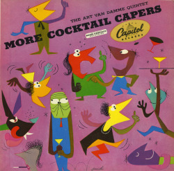 c86:  The Art Van Damme Quintet - More Cocktail Capers, c. 1951 Artwork by Robert Guidi via Piet Schreuders 