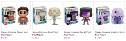 crystal-gems:  artemispanthar:  The Funko figures just popped up on the Cartoon Network Shop! (link) EDIT: Just to note, these are for preorders that are said to ship December 14th   O boy that Steven is MINE.