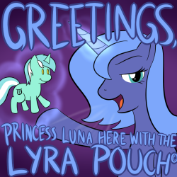 skyra-bons:  Lyra’s made enough money to make her own commercial here in Ponyville! She even got Princess Luna to do it! I’m so proud of her.  *giggles*