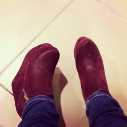 £7!!!! Bargain!!! :&rsquo;) #oxblood #red #burgundy #platform #wedges #shoes