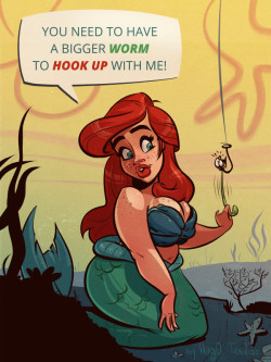 Chubby Ariel - Cartoon PinUpDon’t know about all of you, but I love this corny humor :) Wanted to do this drawing for a long time.  My other profiles : Twitter  Newgrounds   DeviantArt  Youtube   