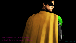 hentaiforevawork:  The Batman, Starfire and RobinHolding that badass pose won’t help Robin to get laid.Animation GIFRobin model &gt; Stealth211Batman,Starfire and Roman Sionis/Blackmask models &gt; Redmenace