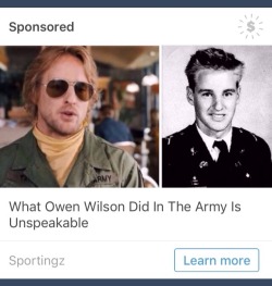 gamgee:i love this clickbait ad thats straight up calling out owen wilson for war crimes