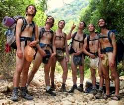 homoeroticusrex:More naked camping!