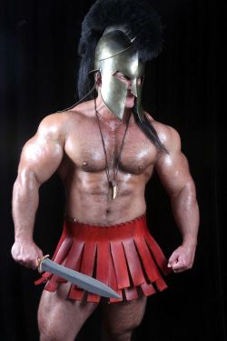 sdbboy69:  This god could be dressed in a pink tutu &amp; I would still worship him. Woof!  Want to see more? Check out my archive at http://sdbboy69.tumblr.com/archive  Woof Sparta