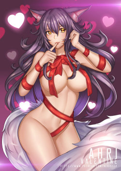 mega-negister:  Ahri Valentine  Hi !!  everyone this is  the next rewards on this month.  Ahri frome league of legends.  I hope you like it. If you like please support me and i will give you a good rewards. If you pledge for 8$ or above you will get
