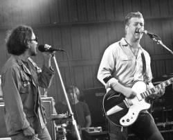 inches-from-my-face-deactivated:  Eddie Vedder and Josh Homme (Queens of the Stone Age) + Mark Arm (Mudhoney)  Alpine Valley Music Theatre, 2011. 
