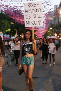 noflowershere: A photo I took of beautiful Sophia from last summer’s Dyke March in Montreal, QC