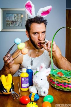 winjennster: easterbunnymundlover:  easterelf:  derncereal:  nightmareloki:  nerdsandgamersftw:  Wolverine had a great Easter this year. [x] Cosplay by Lonstermash | Photography by York in a Box  Oh ymg od yes  CALM DOWN THERE PECTORALS,  this might be