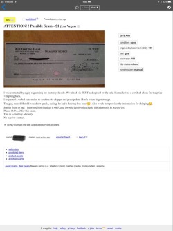 He has his motorcycle AND the check and the buyer isn’t interested in taking delivery&hellip; the seller needs to have his head examined.