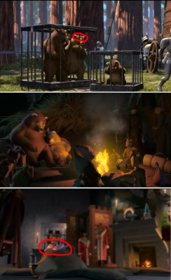 ruinedchildhood:   The sad story of the Three Bears in Shrek  Papa bear on the rebound though                               