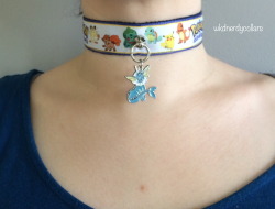 wkdnerdycollars:  leatherlacedbass:  wkdnerdycollars:  Custom Geeky Ribbon Collars!  Def go check her shop!!! Her Pokemon collar (pictured above), is one of my faves ever ever  Nickel free allergy compatible as well!!!  So glad you love it! 