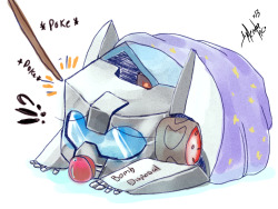 mema-dumpster:  Before to go to bed, i wanna poke tailgate xD his my favorite character from the IDW comics xD 