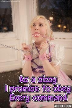 iwannabeasissysexpet:  I’ll obey every command once I’ve been broken as a man and rebuilt as a sissy fuck slut. Now who going to kidnap me against my own then. 😻😻😻