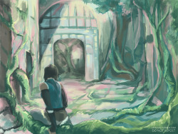 taikova:  korra was in so much perfect scenery in this week’s episode~ i really like the ruins+plants aesthetic of the spirit wilds. 