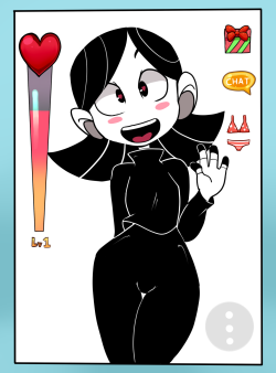 angeliccmadness: just an relationship game app idea lol XD for fun for Blushmallet  http://blushmallet.tumblr.com/  it was random when I drew this   oh man! haha it’d be cute to make small reaction animations for her. I love the layout and your style