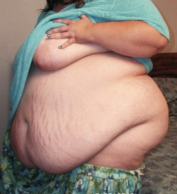 ssbbwfanatic:  extracheesegirls:  Fat Just Dripping Everywhere Like Extra Cheese! http://extracheesegirls.tumblr.com/  Very sexy huge belly love the overhang and all the stretch marks very hot 