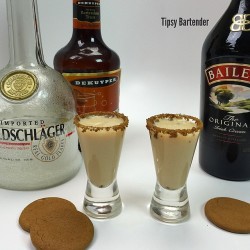 tipsybartender:  ▃▃▃▃▃▃▃▃▃▃▃▃▃▃▃▃▃▃▃▃▃▃▃▃      DRUNKEN GINGERBREAD MAN SHOTS. Click on the link in my bio to watch us make this shot.        #drinkporn #cocktail #foodporn #cocktails #liquor #alcohol #booze