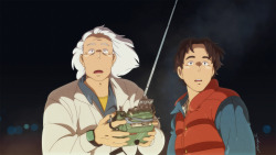 gorillaprutt:  Ghibli Back to the Future scene redraw! Happy BTTF day everyone! &lt;3 