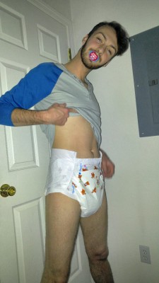 stripdown-padup:  And even more shenanigans with my new buddy.   two hot diaper men