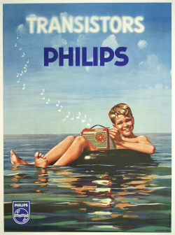 modernizor:  Transistors Philips / vintage advertisisng poster via www.radiohannibal.com 
