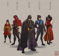 jausters:  jjmk-jjmk:  Batman fan art - Classic Korean art style  This is so rad
