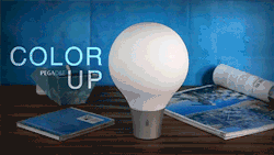 leadhooves:  fastcompany:  A Squeezable Light Bulb That Slurps Up Color  WUH!? 