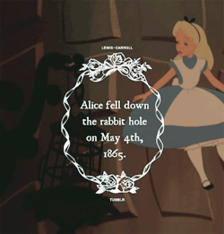 tronnorfravan:   lavendermoonchild:   lewis-carroll:  Happy Alice Day.  this has been in my queue for literally a year   It’s been 150 years. 