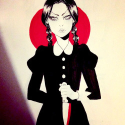 mostflogged:  mookie000:  Addams inktober  jasmine you are so talented and I MISS YOU SO MUCH!!!!! 