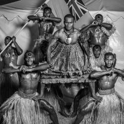   Fijian men, photographed at the Festival de las Artes del Pacifico in 2016, by Steve Hardy.   