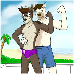 Wolfgang’s had a history of furnishing his private island with hot young dudes of all different species and personalities for years.  Here he is with a young buck he had one summer.A gift/thank you art pic for @sylvanedadeer for all the pics he’s