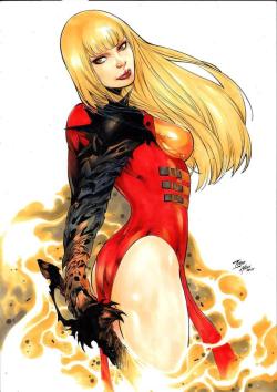 dailydamnation:Illyana’s got a glow about her, a cosmic, fiery, all-consuming glowArtist:  Iago Maia (Ed Benes Studio)