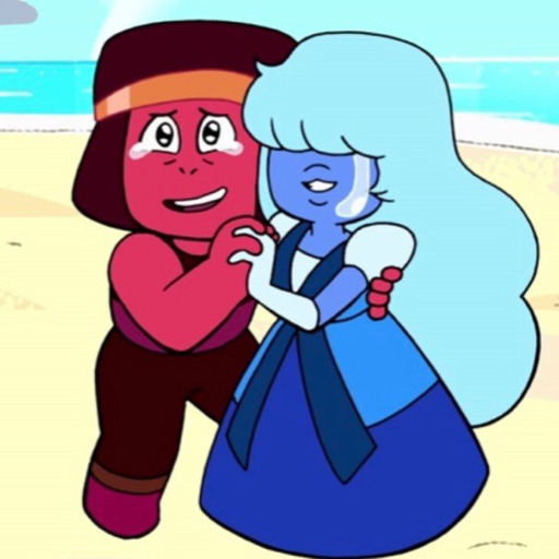 jen-iii:Okay, so I know that Ruby and Sapphire are this ultimate fusion of *~love*~ so It’s understandable that they look a lil bit more normal as far as fusions go but look at this:Look at how tiny Garnet is compared to Opal. Just two gems fused