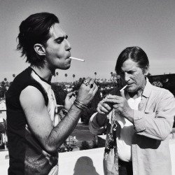 thiagopethit:  Thiago Pethit and the legend, Joe Dallesandro Hollywood, California 2015via http://instagram.com/thiagopethitJoe Dallesandro, or simply Little Joe as known for Lou Reed´s Walk On The Wild Side, was the 60´s superstar legend from Andy
