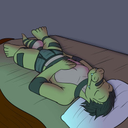 Anthro Krokorok Sleepin’The dark pokemon entry to this little series.  Am I going to do one for every type?  Yep.  Why?  So I can buy time to figure out what exactly the story/premise is for this series.