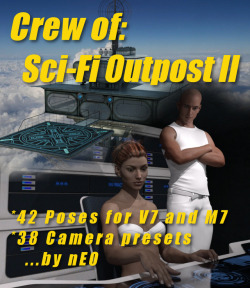 Has Sci-Fi Outpost and Props been sitting in your Library and collecting dust? Blow off the dust load it up and enjoy these poses. 42 Poses and 38 Cameras are included. Staying fit in a sky bound house one needs exorcise and the large deck at least allows