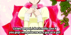 to-want-or-not-to-want:kirschtein-relatable:  THAT ANIME DESERVED 129878463268769128791274964328 SEASONS  I think people readily forget that Haruhi was genderfluid and her single father was a bisexual transvestite THIS SHOW WAS GROUNDBREAKING 